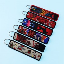 Stranger Things Woven Label Anime Lanyard Key chai...