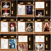 Chainsaw Man Led Photo Frame Lamp Painting Night Lights