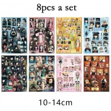 8Sheets Demon Slayer anime Poster Stickers set