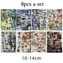 8Sheets Naruto anime Poster Stickers set