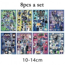 8Sheets Blue Lock anime Poster Stickers set