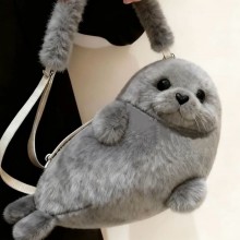 Adorable Seal Plush Handbag Crossbody Bags