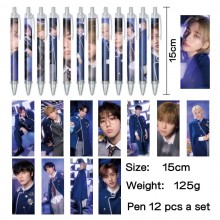 Straykids star ballpoint pen ball pens(12pcs a set)