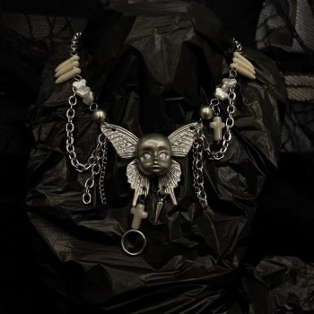 RORY Butterfly Baby Head Gothic Necklace