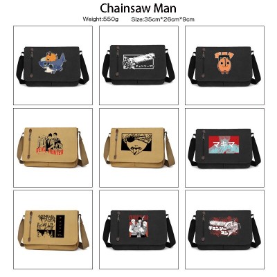 Chainsaw Man anime retro canvas messenger crossbody shoulder bags