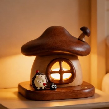 Home Decoration Mushroom House Night Light