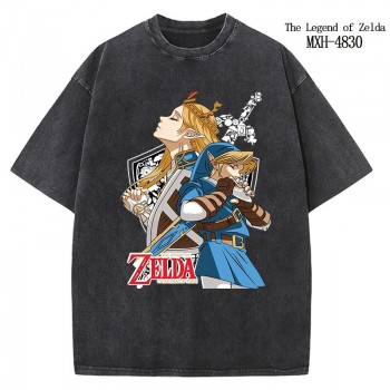 The Legend of Zelda short sleeve wash water worn-out cotton t-shirt