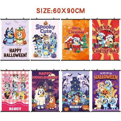 bluey anime wall scroll wallscrolls 60*90CM