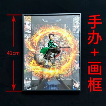41cm Demon Slayer 3D figure + photo picture frame painting