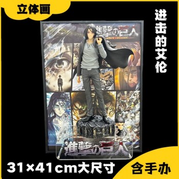 41cm Attack on Titan 3D figure + photo picture frame painting