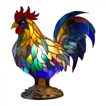 Colorful Magic Animal Rooster Wolf Owl Cat Lamp Art USB Night Light