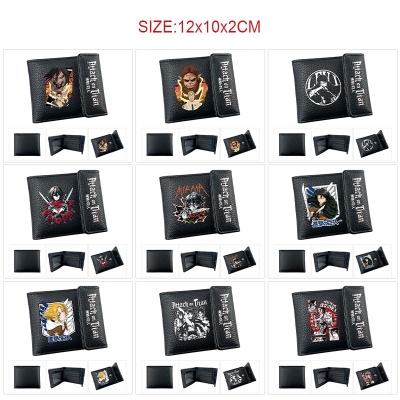 Attack on Titan anime snap wallet buckle purse