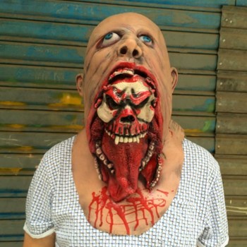 Halloween Cosplay Zombie  Scary Realistic Face Mask Props