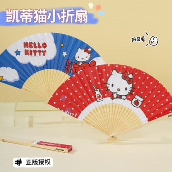 Original Sanrio Melody kitty Cinnamoroll Kuromi Folding Fans