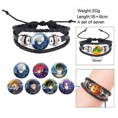 Blue Lock changeable pattern bracelets set