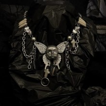 RORY Butterfly Baby Head Gothic Necklace