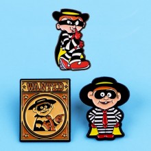Hamburglar anime alloy Enamel Pins Metal Brooches