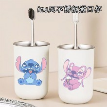 Stitch anime 304 stainless steel mouthwash toothbrush cups