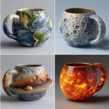 Interstellar Celestial Shaped Cosmic Coffee Mugs Cups