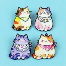 Pusheen Cat anime Alloy Enamel Badges Brooch Pins
