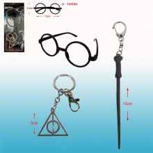 3pcs/set Harry Potter alloy key chains