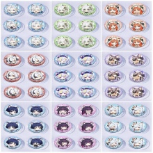 25mm Genshin Impact Mini Capsule Badge Brooch Beans 6pcs