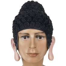 Buddha Shape Headgear Wig Latex Swim Cap Summer Bathing Hat