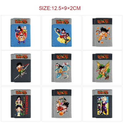 Dragon Ball anime Three Fold Button Wallet Purse