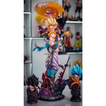 45cm Dragon Ball JT Gogeta Anime Figure 3 heads