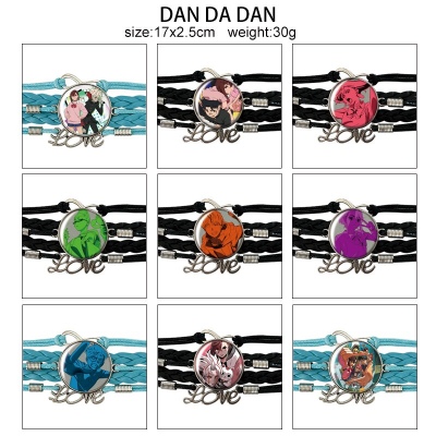 Dandadan anime braided gemstone bracelet hand chain