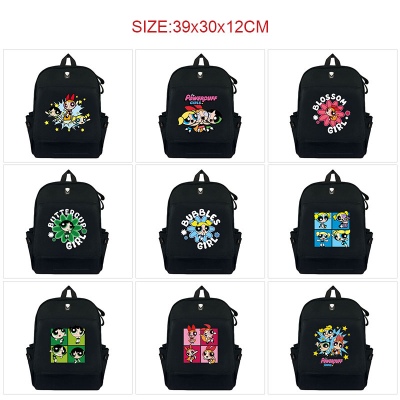 The Powerpuff Girls anime canvas backpack bags