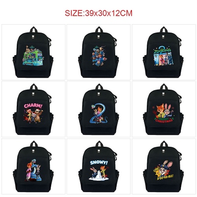 Zootopia anime canvas backpack bags