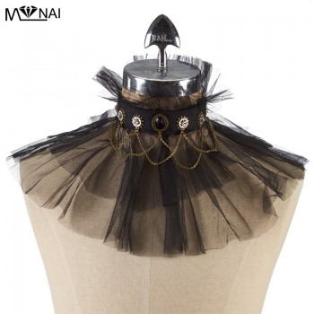 Steampunk Choker Collar Gothic Lace Neck Necklace Chain