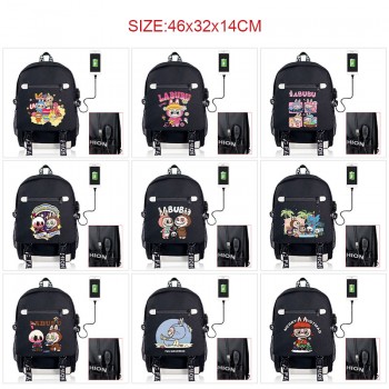 Labubu USB charging laptop backpack school bags