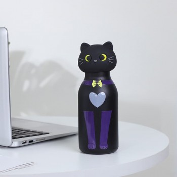 Black Cat Shaped Insulated Vaccum Water Bottle Kettle