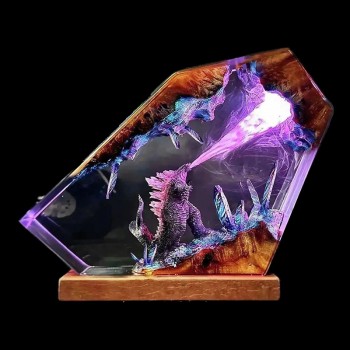 Godzilla Lamp Epoxy Resin LED Night Light