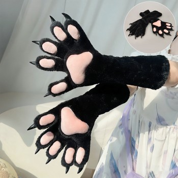 Fluffy Animal Paw Gloves Claws Pads Cat Bear Fursuit