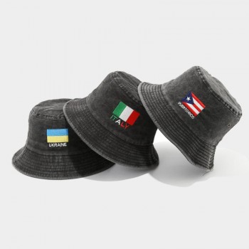 Flags of Various Countries Emblem Bucket Hat