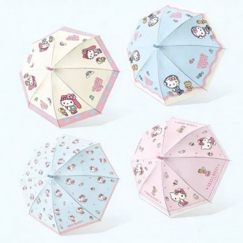 Original Sanrio Hello kitty anime children long handle umbrella