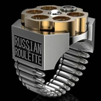 Russian Roulette Bullet-Shaped Rings