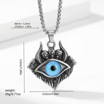 Hip Hop Rock Evil Eye Pendant Necklace