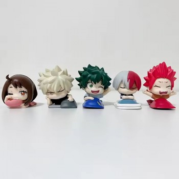 5pcs/set 6cm My Hero Academia sleeping anime figures(OPP bag)