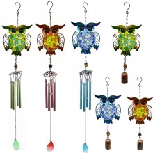 Owl wind chimes hanging pendants bell