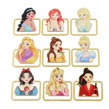 Princess Snow White Belle Mulan Mermaid Metal Book...