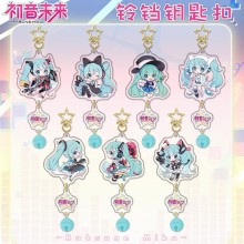 Hatsune Miku anime acrylic bell key chains
