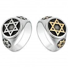Punk Simple Star Of David Rings hexagram