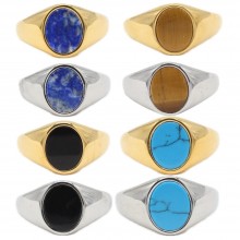 Trendy Classic Natural Stone Rings