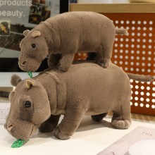 20cm/30cm Lifelike Standing Hippos Stuffed Animal ...
