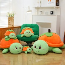 Sleeping Persimmon Pumpkin Turtle Plush Doll 30/40...