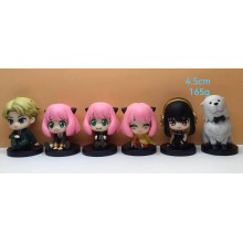 6pcs/set 4.5cm SPY x FAMILY Anya Forger anime figures(OPP bag)